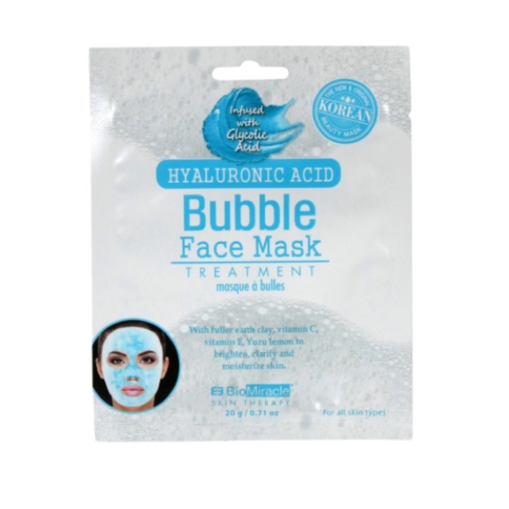 Bio Miracle Hyaluronic Acid Bubble Face Mask Treatment NWT